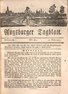 Augsburger Tagblatt Mittwoch 12. März 1834