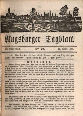 Augsburger Tagblatt Donnerstag 13. März 1834