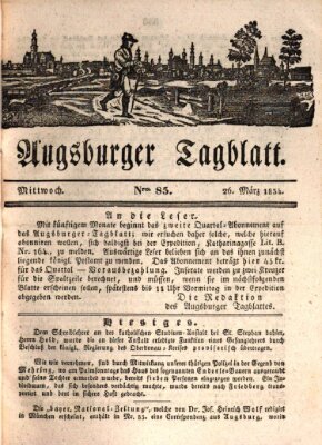 Augsburger Tagblatt Mittwoch 26. März 1834