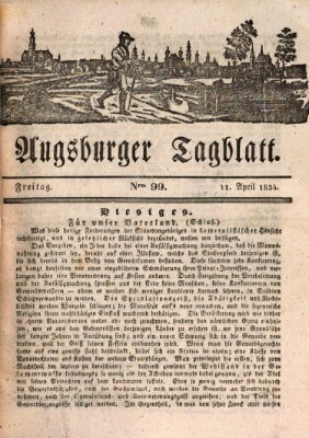 Augsburger Tagblatt Freitag 11. April 1834