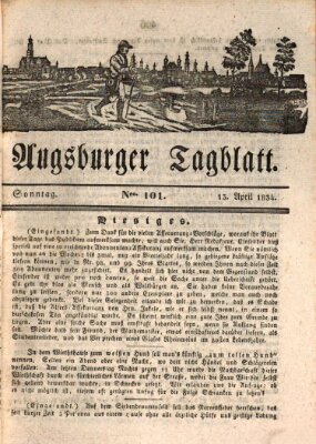 Augsburger Tagblatt Sonntag 13. April 1834