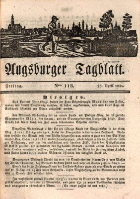 Augsburger Tagblatt Freitag 25. April 1834