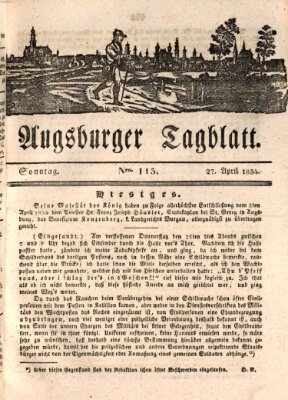 Augsburger Tagblatt Sonntag 27. April 1834