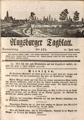 Augsburger Tagblatt Donnerstag 26. Juni 1834