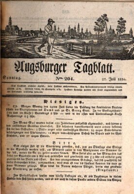 Augsburger Tagblatt Sonntag 27. Juli 1834