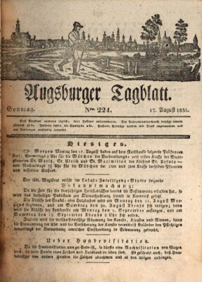 Augsburger Tagblatt Sonntag 17. August 1834