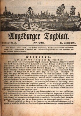 Augsburger Tagblatt Donnerstag 21. August 1834