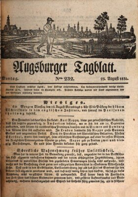 Augsburger Tagblatt Montag 25. August 1834