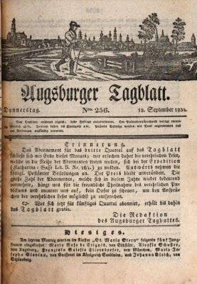 Augsburger Tagblatt Donnerstag 18. September 1834