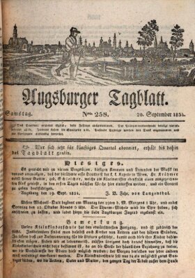 Augsburger Tagblatt Samstag 20. September 1834