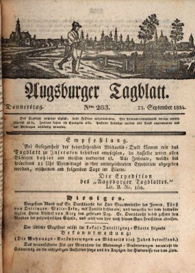 Augsburger Tagblatt Donnerstag 25. September 1834