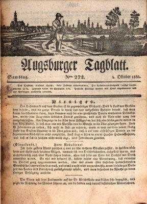 Augsburger Tagblatt Samstag 4. Oktober 1834