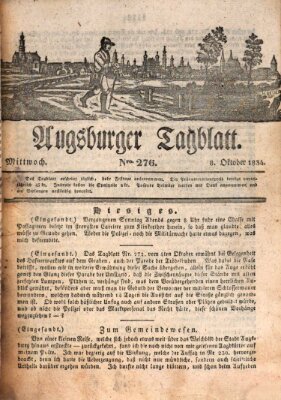 Augsburger Tagblatt Mittwoch 8. Oktober 1834