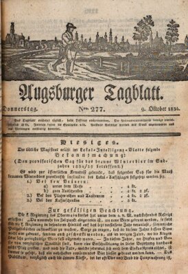 Augsburger Tagblatt Donnerstag 9. Oktober 1834