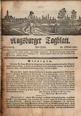 Augsburger Tagblatt Mittwoch 22. Oktober 1834