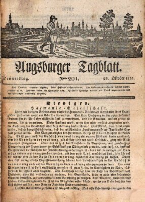 Augsburger Tagblatt Donnerstag 23. Oktober 1834