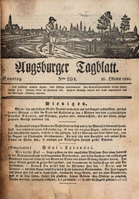 Augsburger Tagblatt Sonntag 26. Oktober 1834