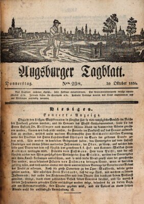 Augsburger Tagblatt Donnerstag 30. Oktober 1834