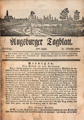 Augsburger Tagblatt Freitag 31. Oktober 1834