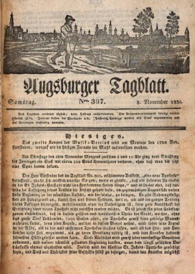 Augsburger Tagblatt Samstag 8. November 1834