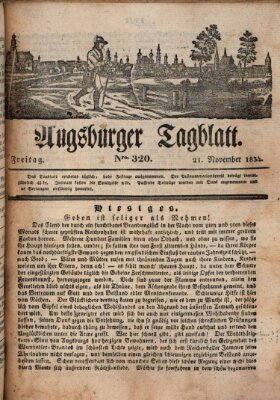 Augsburger Tagblatt Freitag 21. November 1834