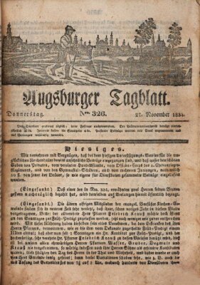 Augsburger Tagblatt Donnerstag 27. November 1834