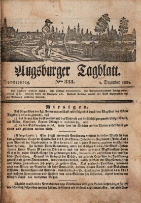 Augsburger Tagblatt Donnerstag 4. Dezember 1834