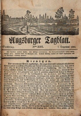 Augsburger Tagblatt Sonntag 7. Dezember 1834