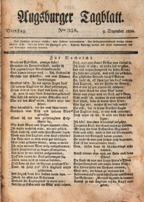 Augsburger Tagblatt Dienstag 9. Dezember 1834