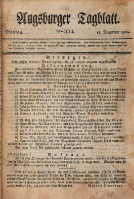 Augsburger Tagblatt Montag 15. Dezember 1834