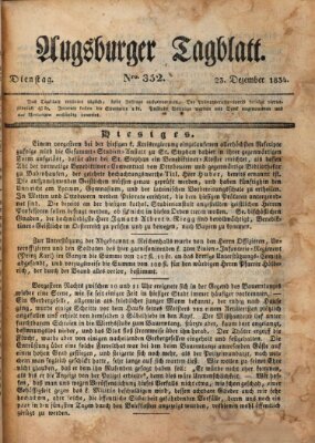 Augsburger Tagblatt Dienstag 23. Dezember 1834