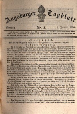 Augsburger Tagblatt Montag 5. Januar 1835