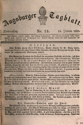 Augsburger Tagblatt Donnerstag 15. Januar 1835