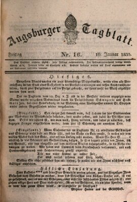 Augsburger Tagblatt Freitag 16. Januar 1835