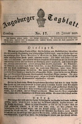 Augsburger Tagblatt Samstag 17. Januar 1835