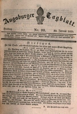 Augsburger Tagblatt Freitag 30. Januar 1835