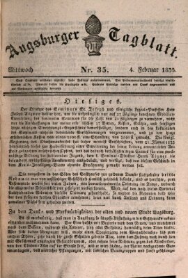 Augsburger Tagblatt Mittwoch 4. Februar 1835