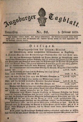 Augsburger Tagblatt Donnerstag 5. Februar 1835