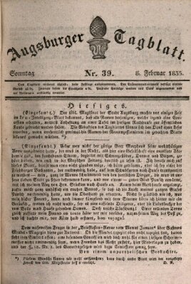 Augsburger Tagblatt Sonntag 8. Februar 1835