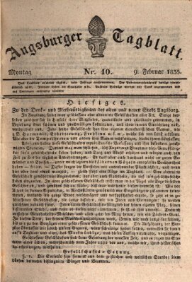 Augsburger Tagblatt Montag 9. Februar 1835