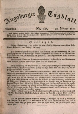 Augsburger Tagblatt Samstag 28. Februar 1835