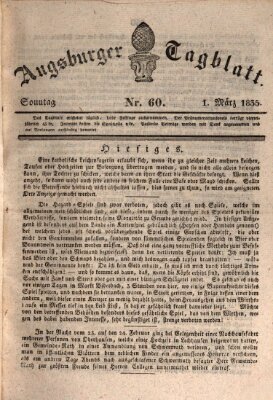 Augsburger Tagblatt Sonntag 1. März 1835