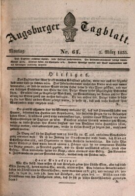 Augsburger Tagblatt Montag 2. März 1835