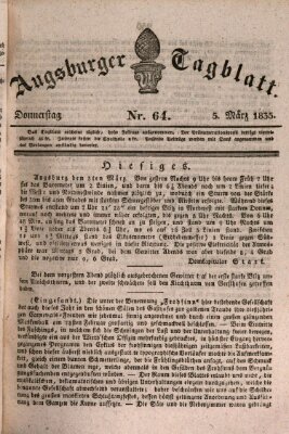 Augsburger Tagblatt Donnerstag 5. März 1835