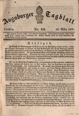 Augsburger Tagblatt Dienstag 24. März 1835