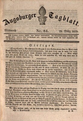 Augsburger Tagblatt Mittwoch 25. März 1835