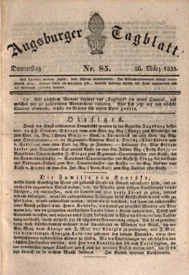 Augsburger Tagblatt Donnerstag 26. März 1835