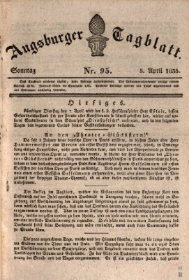 Augsburger Tagblatt Sonntag 5. April 1835