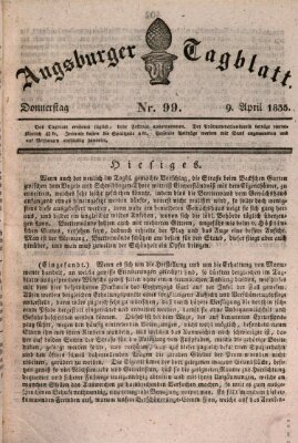 Augsburger Tagblatt Donnerstag 9. April 1835