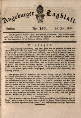 Augsburger Tagblatt Freitag 12. Juni 1835